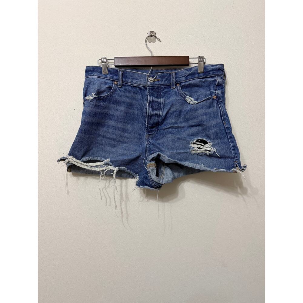 Express Women's Super High Wasted Mom Jean Shorts Sz 12